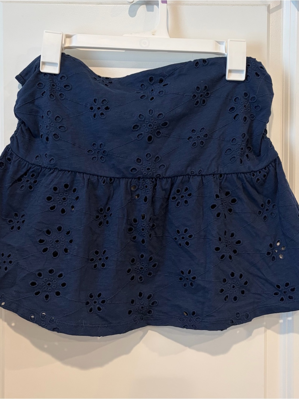 American Eagle Outfitters Navy Eyelet Babydoll Tube Top
